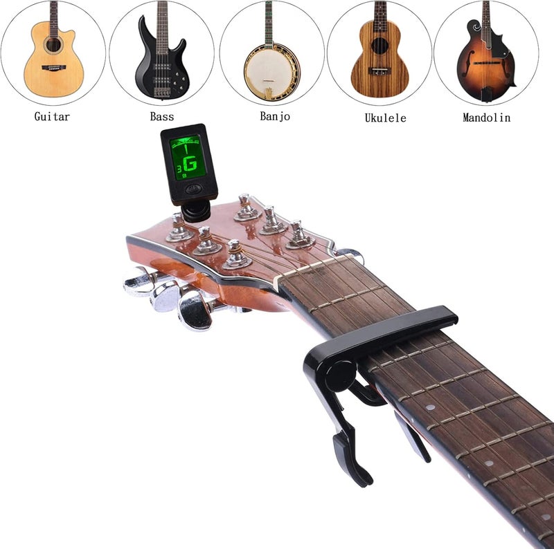 JYsun Classical Guitar Strings 3 Full Sets Clear Nylon with Tuner, 3 in 1 Restringing Tool, Capo, Music Book Clip, Cleaning Cloth - Image 4